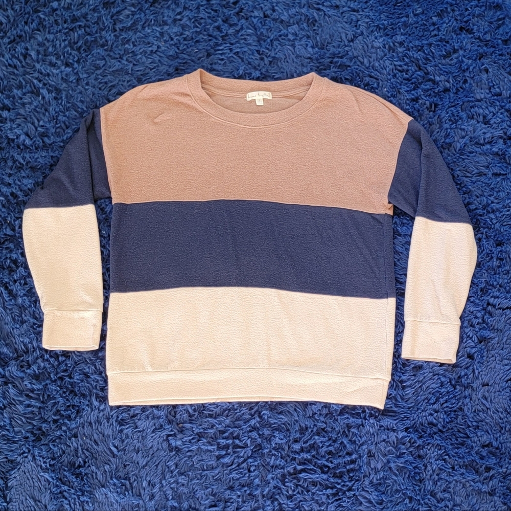 Women's Oversized Color Block Sweatshirt
